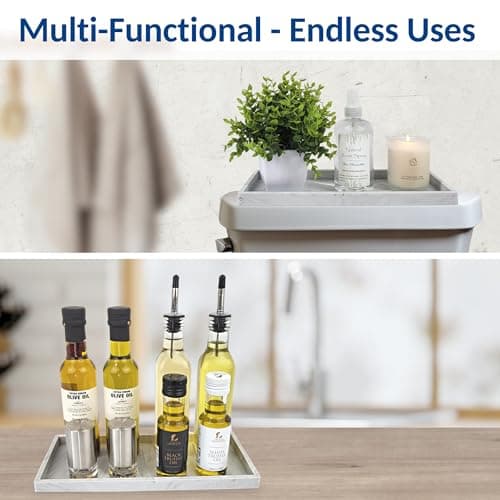 Spacewiser Countertop and Vanity Tray - 11.7" Silicone Bathroom Tray Countertop, Dish Soap Trays for Kitchen Counter, Sink Organizer Accessories Caddy, Toilet Laundry Shower Makeup Mat Oil Holder 8