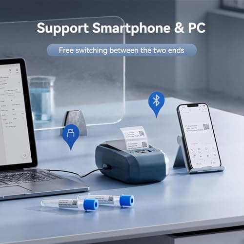 NIIMBOT M2 2 Inch Thermal Transfer Label Maker, 300DPI Bluetooth Label Printer, Label Maker Machine for Office, Garden, Lab, Outdoor Equipment, Cable, Jewelry, 8-10 Years Duration for Label No Fade 5