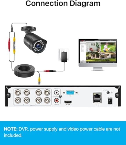 ZOSI 1080P 1920TVL Security Camera Outdoor Indoor,Hybrid 4-in-1 TVI/CVI/AHD/960H CVBS Bullet Cam for Analog Home Office Surveillance DVR CCTV System,IP67 Weatherproof,120ft IR Night Vision,Black 6