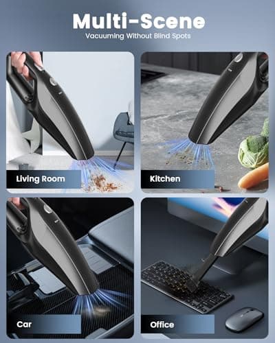 SERVOMASTER Handheld Vacuum Cordless, Car Vacuums Powerful with Rechargeable Battery, Portable Hand Held Vacuum Cordless with Washable HEPA Filter, Mini Vacuums Kit for Men and Women 5