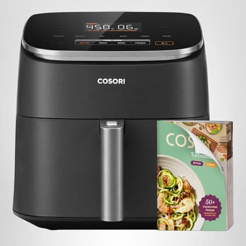Cosori 9-in-1 TurboBlaze Air Fryer 6 Qt, Premium Ceramic Coating, 90°–450°F, Precise Heating for Even Results, Air Fry, Roast, Bake, Broil, Dry, Frozen, Proof, Reheat, Keep Warm, 120V, Dark Gray 11