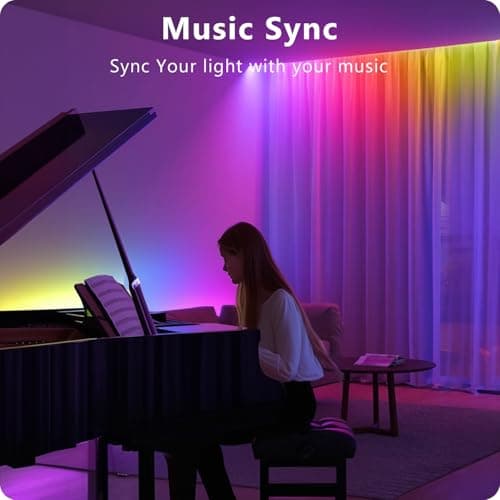 DAYBETTER LED Strip Lights 110ft, Smart Lighting Strips with App Remote Control, RGB Music Sync Color Changing Lights for Bedroom Kitchen Party Home Decor(1 Roll) 6