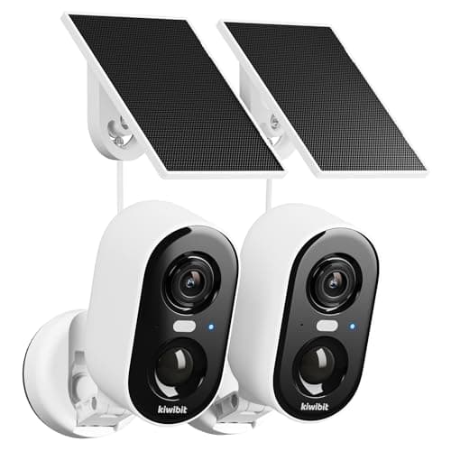 Kiwibit Solar Security Cameras Wireless Outdoor, 2K Magnetic Installation Battery Powered Camera with Smart AI PIR Motion Detection, Color Night Vision, Waterproof for Indoor & Outdoor