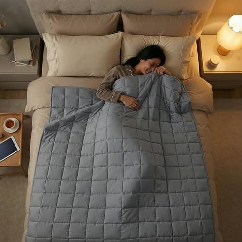 Smart Queen Weighted Blanket for Adults, Full Size 48x72,10lbs, Soft Heavy Blanket Machine Washable for Fall, Bedding &Napping with Premium Glass Beads (48x72 | 10lbs Grey) 6