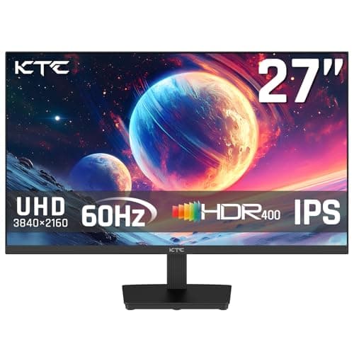 KTC 27 Inch 4K UHD(3840 * 2160) Computer Monitor - IPS Monitor, 60hz, HDR400, Anti-Blue Light Screen, DCI-P3 95% 125% sRGB, Support FreeSync and GSync, PC Monitor for Design, Work,Casual Gaming