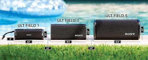 Sony ULT Field 1 Waterproof Portable Bluetooth Speaker, Enhanced Bass, 12h Battery, IP67 Rated Dustproof Shockproof Rustproof, Detachable Strap (SRSULT10B), Black 13