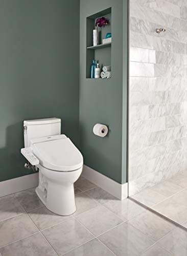 TOTO SW2034#01 C100 Electronic Bidet Toilet Cleansing Water, Heated Seat, Deodorizer, Warm Air Dryer, and PREMIST, Elongated, Cotton White 15