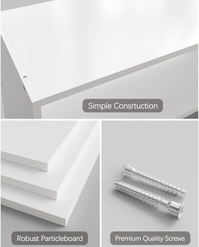 LOWOSA 2-Tier Stackable White Shoe Rack, Wooden 2-Shelf Shoe Organizer Freestanding Shoe Storage Stand for 6-9 Pairs, Perfect for Closet, Entryway, Office Use - Modern White 7