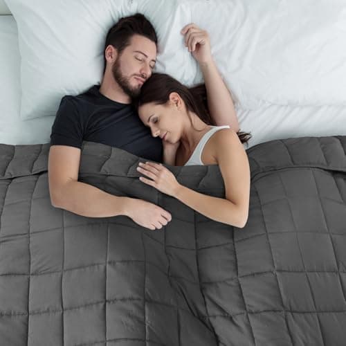 CYMULA Weighted Blanket for Adults (30lbs 88"x104" King Size) - Cooling Breathable Heavy Blankets for Summer Winter - Ultra Microfiber Soft Comfort Blanket with Glass Beads - Gifts for Men/Women