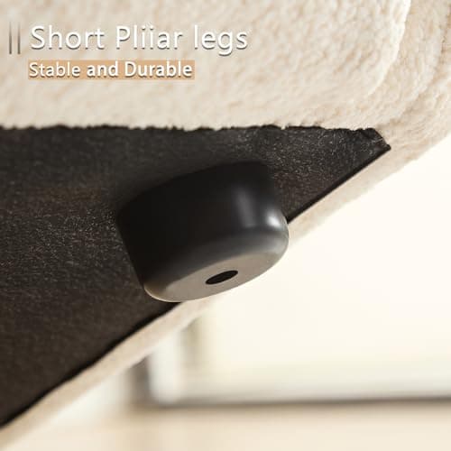 HAMORESPACE 110''Modern Curved Sectional Sofa, Bread Shape Design, Upholstery Boucle Sofa with Pillows, Luxury Couch for Living Room (Beige) 8