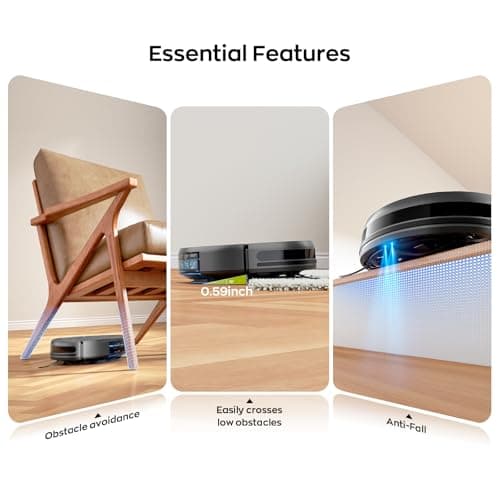 Robot Vacuum and Mop Combo, 2-in-1 Mopping Robot Vacuum Cleaner with 2300Pa Suction, 2.87'' Slim Design, Wi-Fi/App/Voice Control, 3D Obstacle Avoidance&Self-Charging for Hard Floors, Carpets, Pet Hair 7