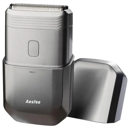 Electric Razors for Men Face - Compact Travel Electric Foil Shavers for Mens Bald Head - Small Portable Face and Head Shavers IPX7 Waterproof Wet and Dry, Dual-Action Blades and USB-C Rechargeable