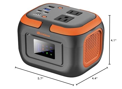 Portable Power Station 120W, Power Bank with AC Outlet, Portable Generator 97.6Wh External Battery Power Pack with USB C Input for Camping Home Van Life Adventure Backup 10