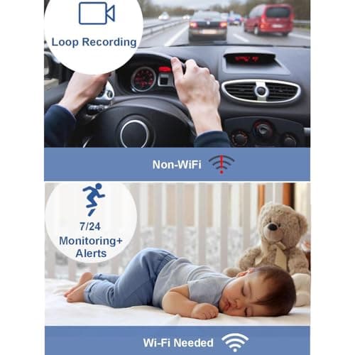 1080P HD Mini Wireless Camera - Extended Battery Life, Indoor Home Security Camera with AI Human Eye Detection, Automatic Night Vision, WiFi Baby Monitoring, SD Card Loop Recording and App Control 5