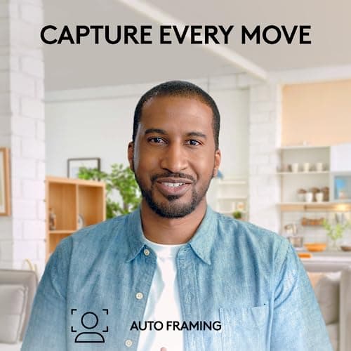 Logitech Brio 505 Full HD 1080p Webcam with auto Light Correction, framing, Dual Noise Reduction mics, Privacy Shutter - Works with Teams, Meet, Zoom, TAA Compliant. 7