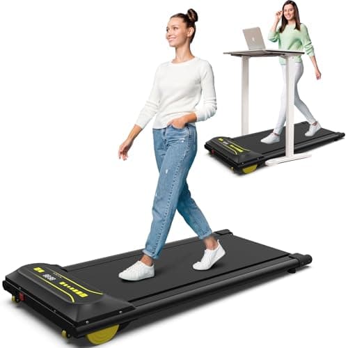 Walking Pad Under Desk Treadmill for Home Office, Mini Compact for Small Space, 2 in 1 Running Machine With Remote Control, 265LB Capacity