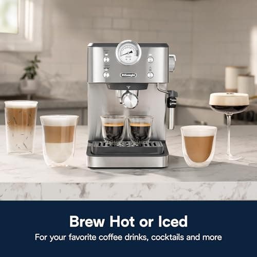 De’Longhi Classic Espresso Machine with Milk Frother, 15-Bar Pump & Temperature Control - Barista Coffee Maker Kit for Espresso, Latte, Cappuccino & Iced 7