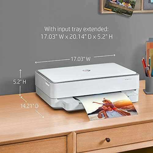 HP ENVY 6055e Wireless Color Inkjet Printer, Print, scan, copy, Easy setup, Mobile printing, Best-for-home, 3 month Instant Ink trial included, white 10