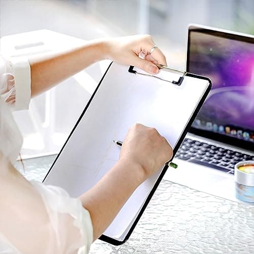 Mr. Pen- Plastic Clipboard, Letter Size, Black, Clipboard Plastic, Low-Profile Metal Clip with Retractable Hanging Hole 8