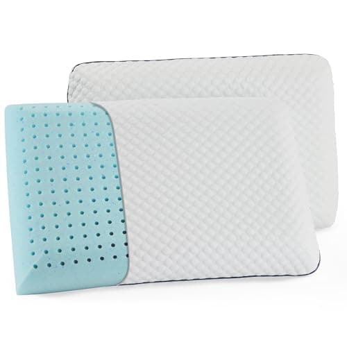 WEEKENDER Gel Memory Foam Pillow - King Size - 2-Pack - Medium Firm Feel - Neck & Shoulder Support - For Back & Side Sleepers - Home, Hotel, & Hospital Essentials