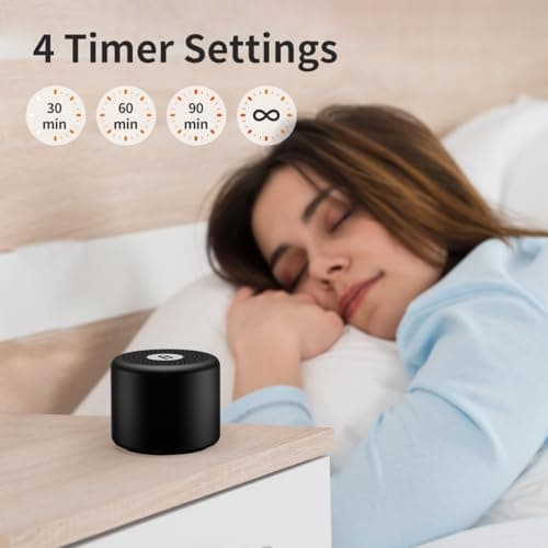Mini Portable Sound White Noise Machine Baby Patter for Sleep with 30 Soothing Sounds for Baby Kids Adults 32 Volume Levels Sleep Soother Auto-Off Timer for Travel Home Office Privacy 5