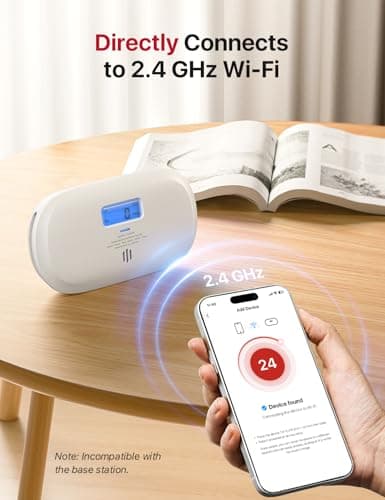 X-Sense Smart Carbon Monoxide Detector XC0C-iR, Silence via App, CO Alarm with LCD Digital Display, Carbon Monoxide Alarm with Replaceable Battery, 1-Pack 9