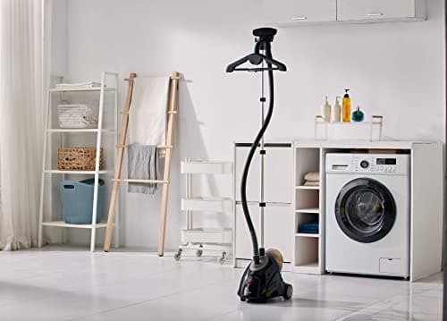 SALAV GS18-DJ Standing Garment Steamer with Roll Wheels for Easy Movement, 1.8L Water Tank for 1 Hour Continuous Steaming, Adjustable Pole for Storage, Includes Descaler Packet, 1500 watts 8