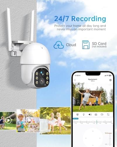 Slice Jelly Securit Camer Wireless Solar Powered Outdoor for Home and Farm, ABS Fireproof Waterproof Material, 360° View, 2K HD Color Night Vision,Human Auto Tracking, 2-Way Audi (Wite) 7