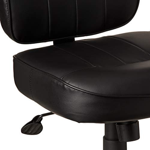 Boss Office Products Leather Adjustable Task Chair Without Arms, Black, B563 9