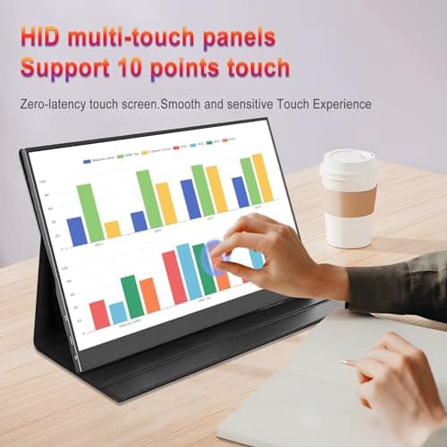 aiuouog 15.6 Portable Monitor,60Hz Travel Monitor for Laptop with Speaker, black 5