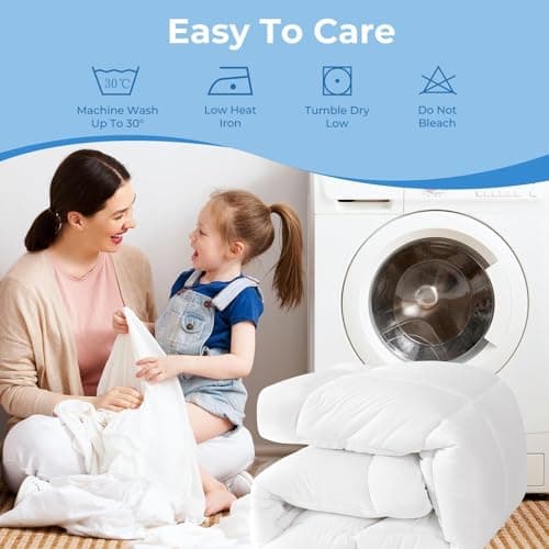 YUGYVOB Queen Mattress Topper -600GSM Extra Thick Cooling & Breathable Mattress Pad with Deep Pocket 8"-21" & Soft Down Alternative Filling, White 7