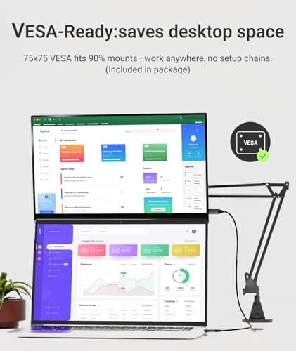 Ingnok Portable Monitor, 15.6inch FHD 1080P Travel Monitor, Ultra-Thin, USB-C Plug&Play, Built-in Speakers, Portable Screen for Laptop, Mac, Switch/PS5, Travel&Office Assistant 7