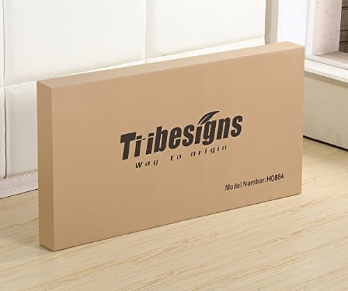 Tribesigns Computer Desk, 55 inch Large Office Desk Computer Table Study Writing Desk for Home Office, Teak + Black Leg 8