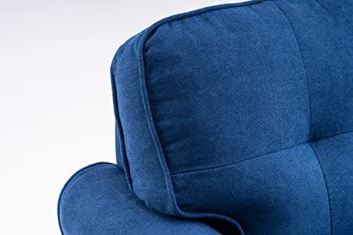 Alexent Chaise Lounge Sofa Bed Sleeper 59" Chair - Traditional Indoor Living Room, Bedroom, Apartment Tufted Classic - Navy Blue 5