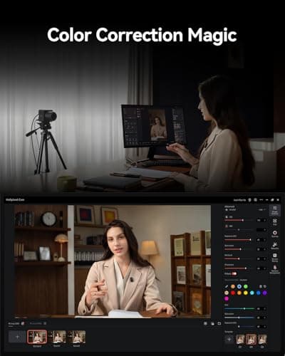 Hollyland VenusLiv Air Live Streaming Camera,1/1.3" CMOS/F1.05 Custom Lens,4K30p/UVC/HDMI Video Output,Built for 24/7 Streaming,AI Tuning/Green Screen/Image Overlay/Skin Beauty/Color Correction 8