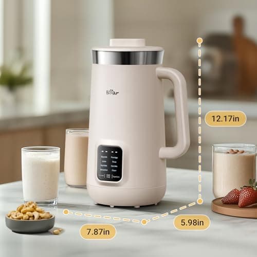 Bear 8 in 1 Nut Milk Maker Machine, 40oz/1.2L Soy Milk Maker with Self Clean/12H Delay/6H Keep Warm, One Touch Almond Milk Maker for Homemade Oat, Soup, Juice, Plant Based and Non Dairy Beverages 9