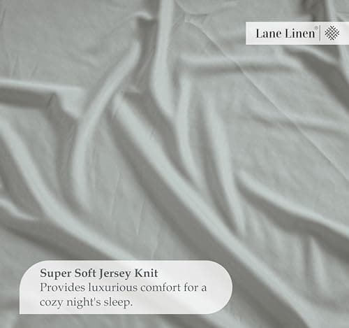 Lane Linen Queen Fitted Sheet Only - 4 Way Stretch Knitted Deep Pocket Queen Bottom Sheet - Fits Upto 16" Mattress (No Flat Sheet), Wrinkle Free, Soft Microfiber Fitted Sheet Queen - Mineral 6
