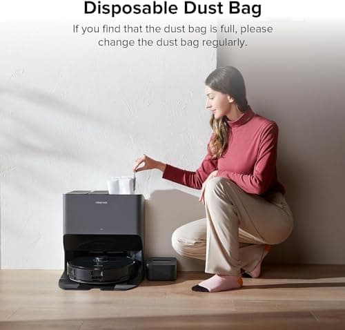 roborock S8 Pro Ultra Robot Vacuum and Mop, Auto-Drying, Self-Washing, Liftable Dual Brush & Sonic Mop, 6000Pa Suction, Self-Refilling, Self-Emptying, Obstacle Avoidance, Black (Renewed) 9