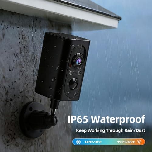 Geekee Security Cameras Wireless Outdoor 355° Pan Rotating 2K Color Night Vision Cameras for Home Security WiFi Battery Outdoor Camera Motion Detection 2-Way Talk IP65 Siren SD/Cloud Storage Black 7