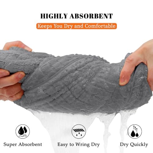 Lunoku Bath Towels Set of 4 Extra Large 35 x 70 Inches,Luxury Thick High Absorbent and Quick Dry Bath Sheet,Ultra Soft Microfiber,Bathroom,Beach,Yoga,Sport,SPA,Fitness (Grey) 6