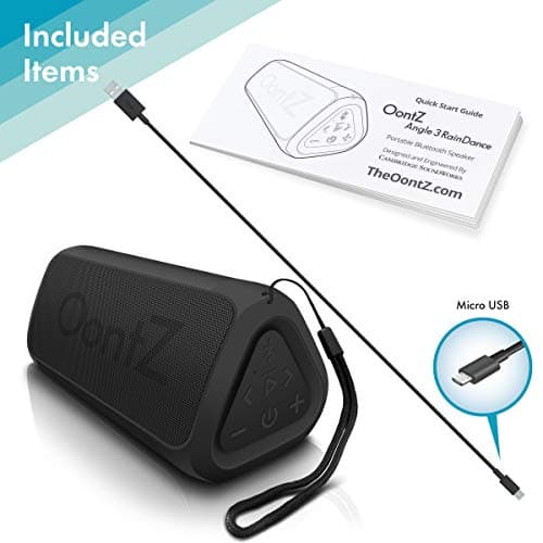 OontZ Angle 3 RainDance – Portable Bluetooth Speakers, IPX7 Waterproof, 10W Stereo Sound, 24 Hour Playtime, 100 Foot Wireless Range, Home, Outdoor, Travel, Great Gift (Black) 7