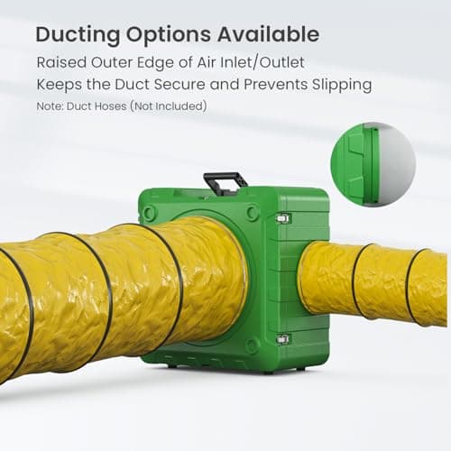 Waykar 550 CFM Air Scrubber for Commercial, Industrial, Home - Purifier, Negative Air Machine, HEPA Scrubber for Water Damage Restoration, with 3 Stage Filtration, MERV-10 Filter, HEPA/Carbon Filter 8