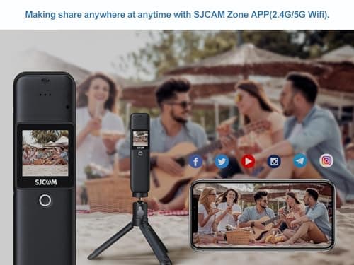 SJCAM C300 Pocket Camera 4K, 3800mAh Battery 6-Axis Stabilizer Action Camera, Dual-Touch Screen Body Camera, Waterproof, Suitable for Vlogging and Live Streaming, with Helmet Mount Kits, Black 7