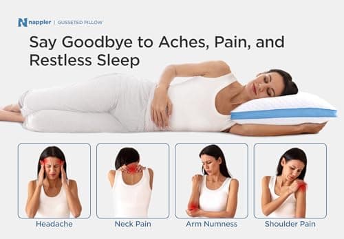 Nappler Side and Back Sleeper Pillow for Neck and Shoulder Pain Relief - Shredded Memory Foam Bed Pillow for Sleeping - 100% Adjustable Fill - Queen Size - Modal Washable Case. Extra Fill Included 7