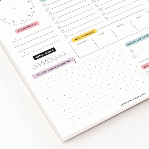 ThreeKin Let's Do This Daily Planner - 8.5"x11", 50 Tear-Off Sheets, Motivational Design, Goal Setting, Time Management, To-Do Lists, Productivity Organizer, Perfect for Home, Office, Students, Work 7