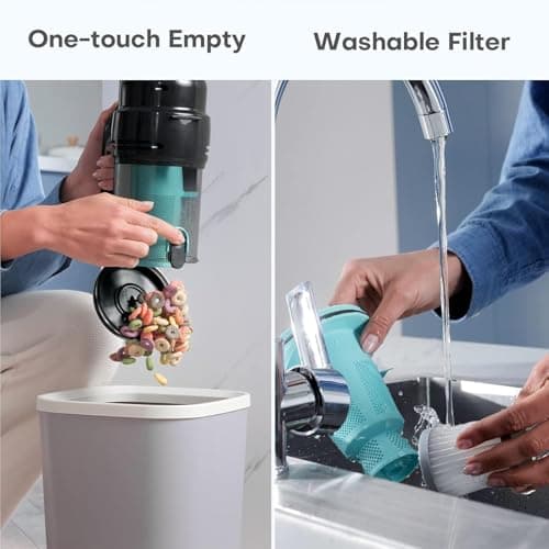 Ofuzzi H9 Pro Handheld Vacuum Cleaner, Extra-Long Crevice Tool, 40AW/13kPa Surging Suction, LED- Display&Light, Up to 30 Mins Runtime, Portable Vacuum for Home Cleaning, Black 5