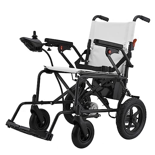 Rubicon DX03- Lightweight (Only 40lbs) Foldable Electric Wheelchair for Seniors - 12 mi Long Cruise Range with 500W Powerful Motor - Airline Approved with Detachable Battery (Model4)