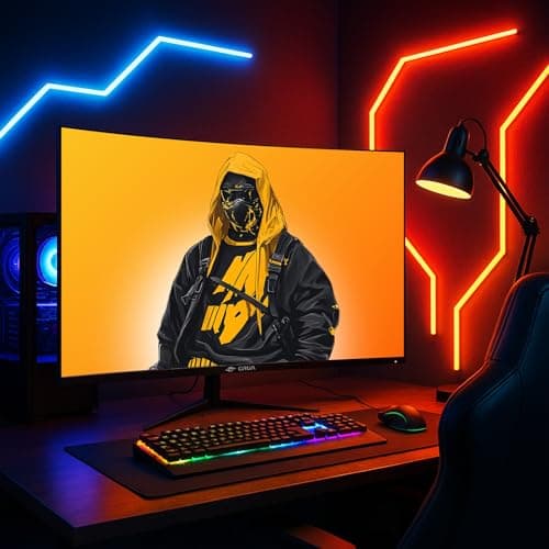 CRUA 32" Curved Gaming Monitor, 2K QHD 2560x1440P, 144Hz/165Hz Computer Monitors, 120% sRGB, FreeSync, Low Blue Light, 1800R VA Screen, HDMI 1.4/DP 1.2, Wall Mountable - Black 8