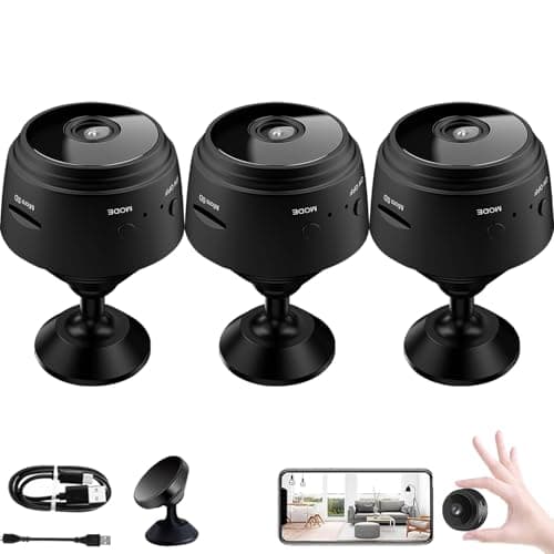 Orbicam - Orbicam Magnetic Mini Security Camera, Orbicam Camera, Orbicam Security Camera, Mini 1080p Hd Camera, Night Vision Motion Detection Security Cam with App (3Pcs)