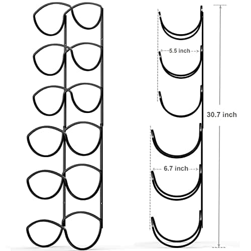 CANYAVE Towel Racks for Bathroom, Towel Rack Wall Mounted Bathroom Towel Holder, Towel Storage for Rolled Bath Shower Hand Towel, 3 Levels x 2pcs (Black) 5